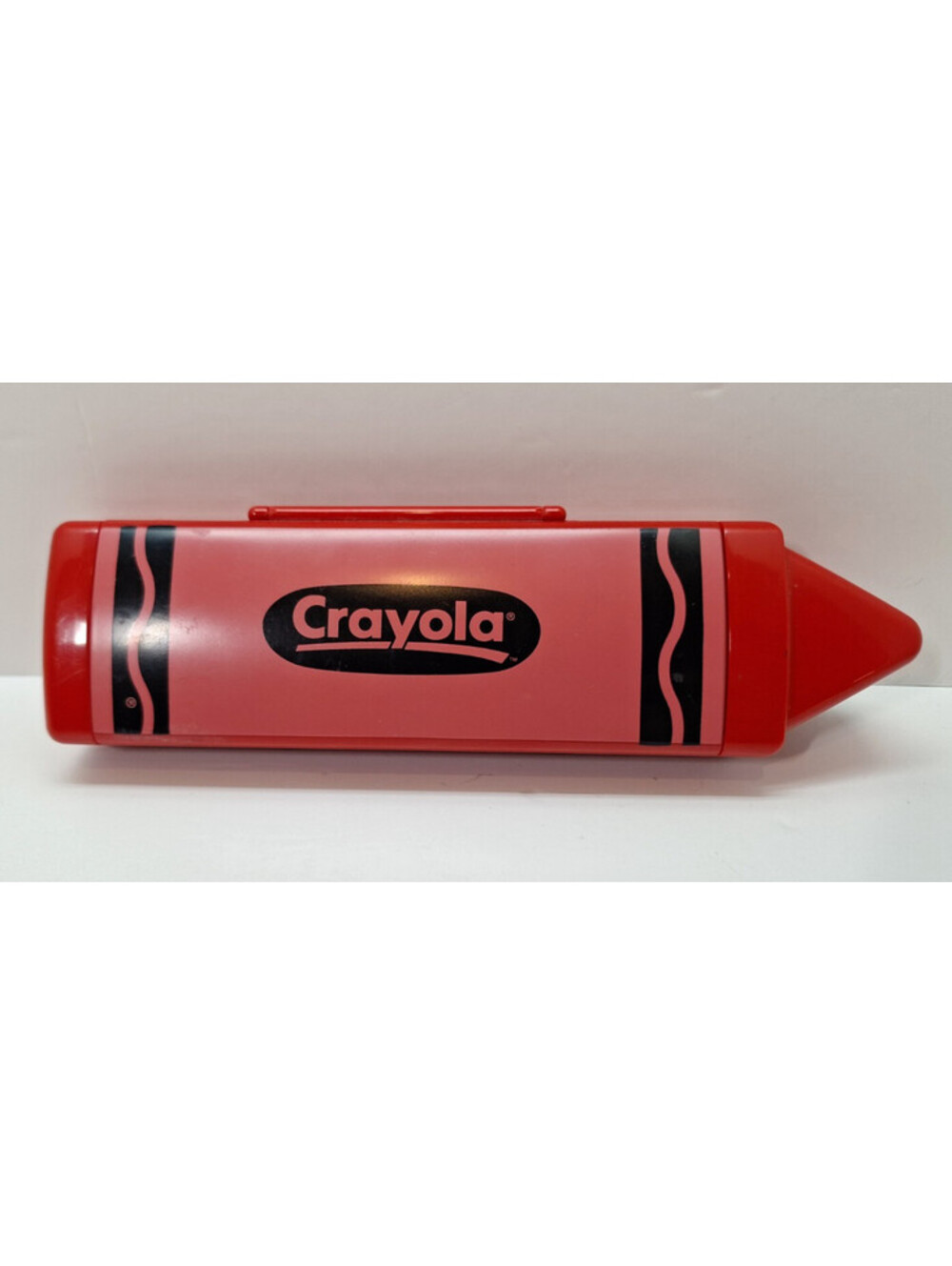 Vintage Crayola Pencil Box Calculator 2000 Binney & Smith Red Crayon Case RARE